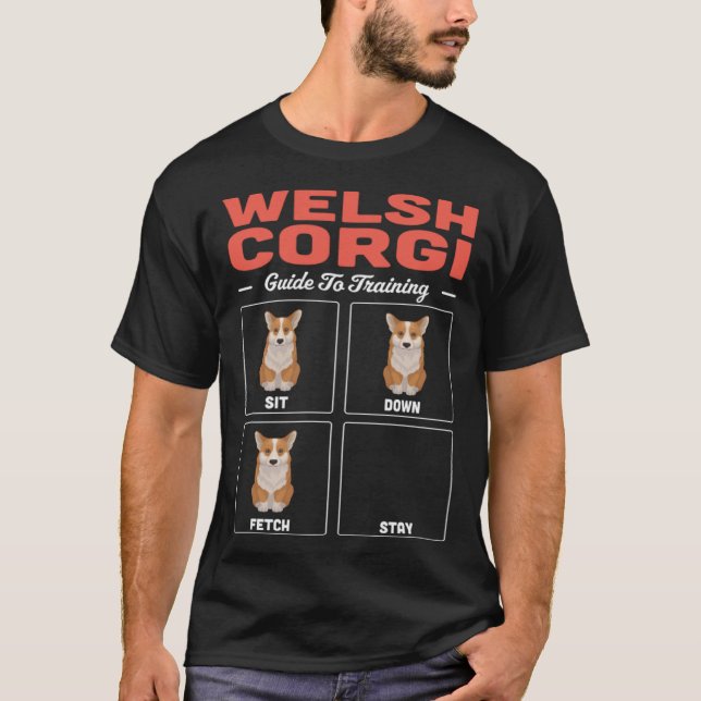 Camiseta Guia de Treinamento do Welsh Corgi (Frente)