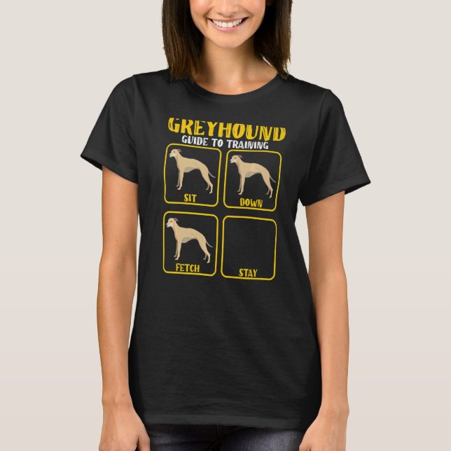 Camiseta guia de treino para cães de chicote greyhound (Frente)