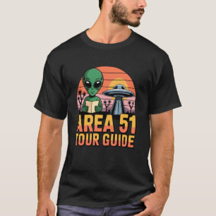 Camiseta Guia de Turismo da Área 51 Gato Alien Funny UFO Ga