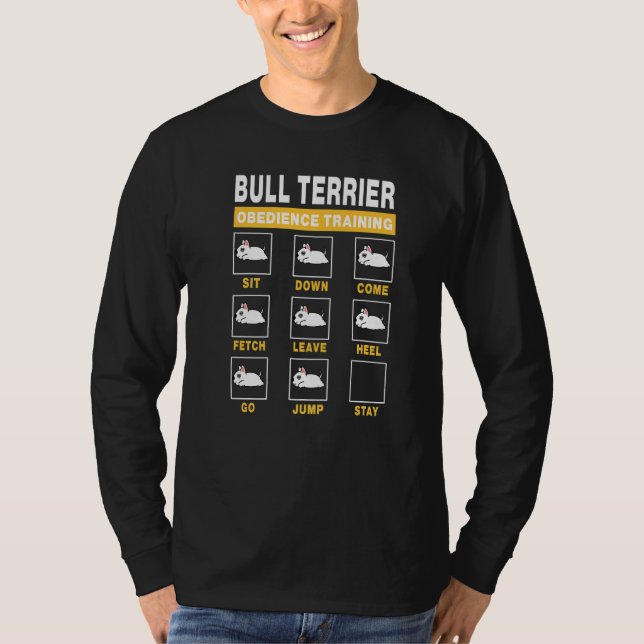Camiseta Guia Do Cão De Formação Da Obediência Da Bull Terr (Frente)