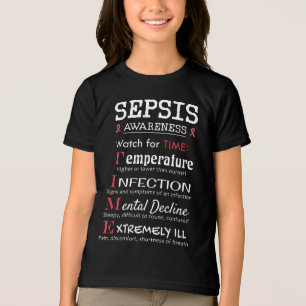 Camiseta Guia do Tempo do Sepsis Awarness Watch for TIME
