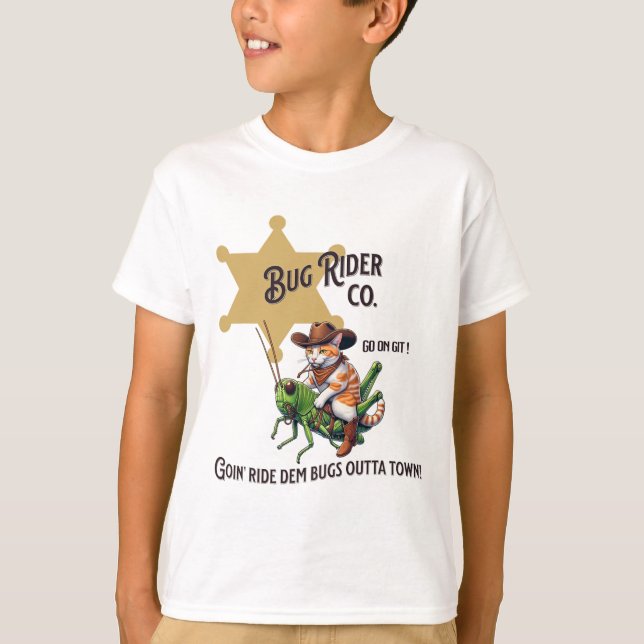 Camiseta Guia Gato de Cowboy Ocidental (Frente)