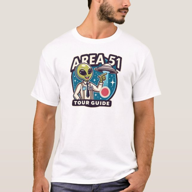 Camiseta Guia Tour da área 51 (Frente)