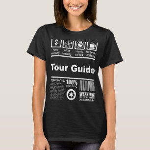 Camiseta Guia Turístico Fatos Nutricionais Para Guias Turís
