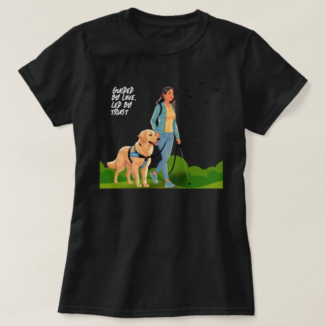 Camiseta Guiado pelo Amor - Guia de Design de Suporte a Cac (Frente do Design)