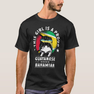 Camiseta Guiana Bandeira Bahamas Meninas Cultivadas Orgulho