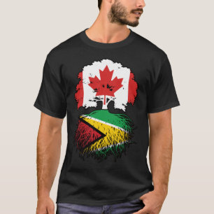 Camiseta Guiana Guiana Guiana Canadense Canada Tree Roots F