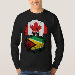 Camiseta Guiana Guiana Guiana Canadense Canada Tree Roots F