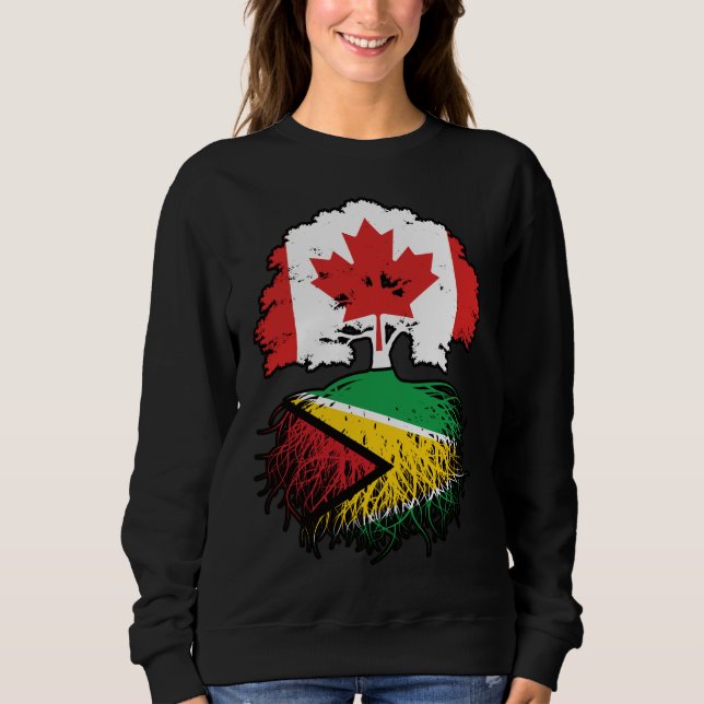 Camiseta Guiana Guiana Guiana Canadense Canada Tree Roots F (Frente)