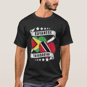 Camiseta guianense e trini metade trinidad metade bandeira