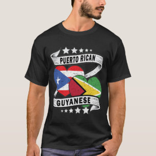 Camiseta Guianês E Bandeira Porto-Riquenha