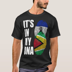 Camiseta Guianês E Basotho Misturam DNA Heritage Flag