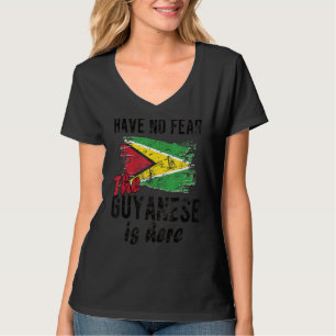 Camiseta Guianês Está Aqui Bandeira Guiana Raízes Da Guiana