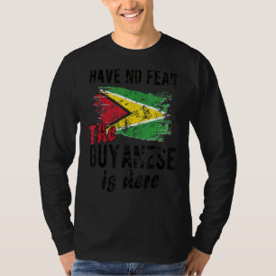Camiseta Guianês Está Aqui Bandeira Guiana Raízes Da Guiana