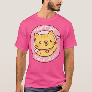 Camiseta Guias Gato Pawsitive Vibes Apenas Motivacionais P