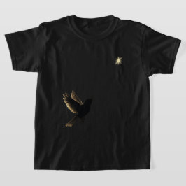 Camiseta Guided by Light – Silhouette Bird and Star