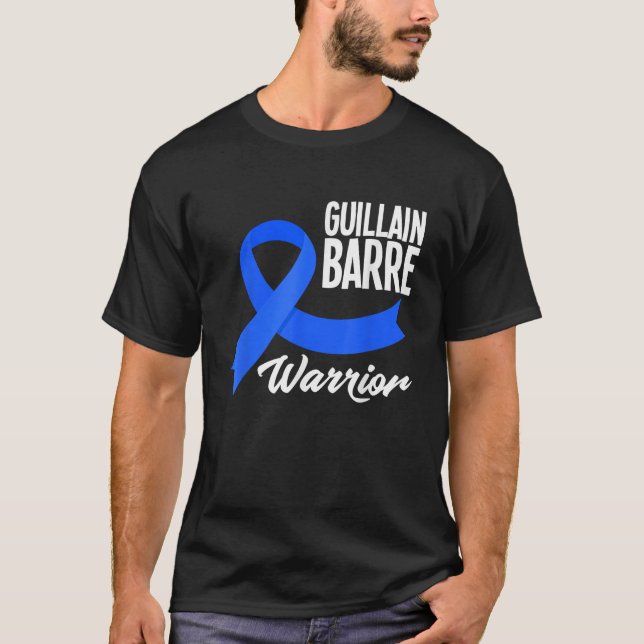 Camiseta Guillain Barre Warrior Blue Ribbon Awarties T Shi (Frente)