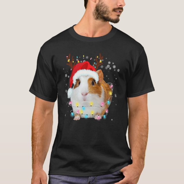 Camiseta Guincho Santa Hat Ranchos de renas Luzes Chris (Frente)