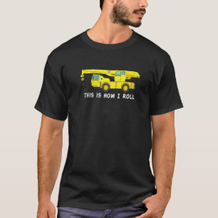 Camiseta Guindaste de Construção Caminhões Grandes Escavade