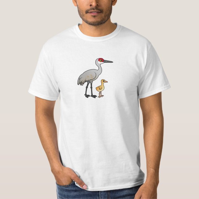Camiseta Guindaste de Sandhill com pintinho (Frente)