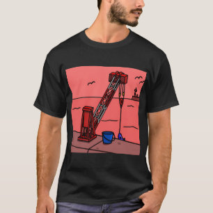 Camiseta Guindaste de torre × Vara de pescar