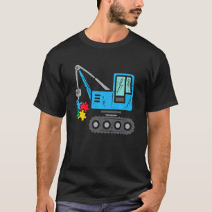 Camiseta Guindaste Infantil Caminhão de Construção Conscien
