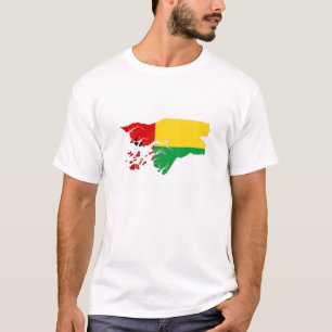 Camiseta guiné-bissau — bandeira do país — forma da silhuet