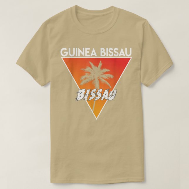 Camiseta guiné-bissau com Cores Sunny (Frente do Design)