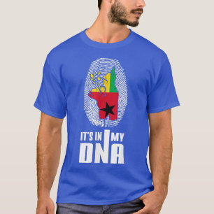 Camiseta Guiné-Bissau Está no Meu DNA Guiné Mapa DNA F