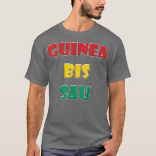 Camiseta guiné-bissau Palavras coloridas