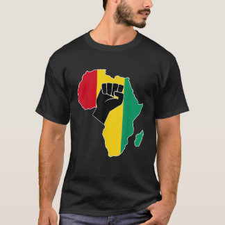 Camiseta Guiné-Conacri Sinalizador África Mapa Cores de Mas
