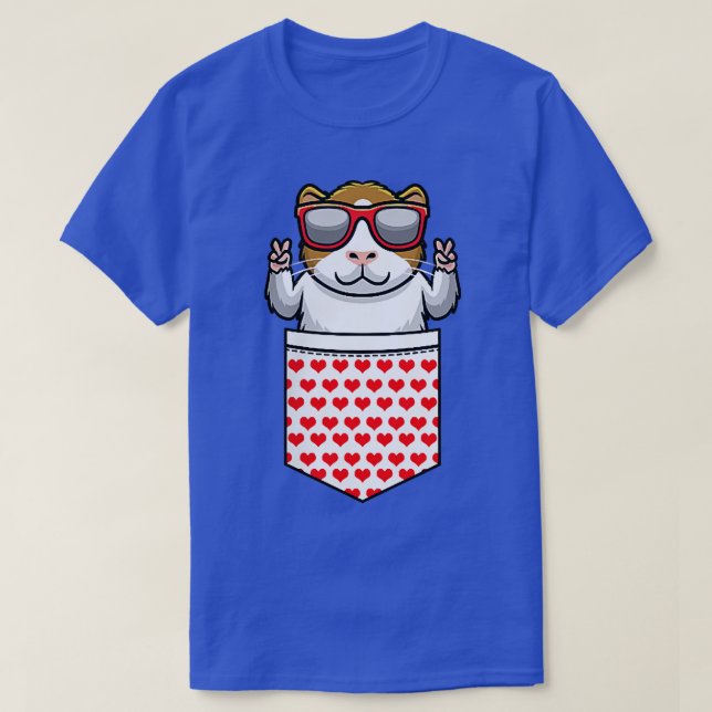 Camiseta Guiné do Side Pocket Peace Sinal Óculos de sol (Frente do Design)