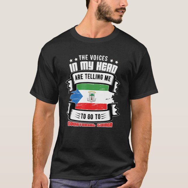Camiseta Guiné Equatorial Na Minha Cabeça (Frente)