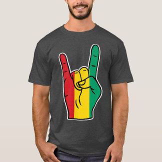 Camiseta Guiné Flag Orud Patrimônio guineense Guiné Rock