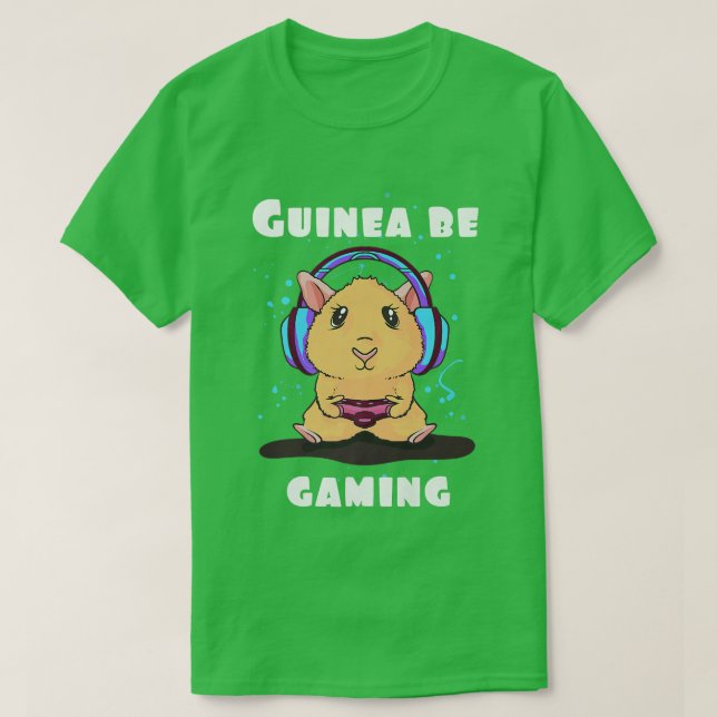 Camiseta Guiné: jogo de jogos, cobaia, citando jogador (Frente do Design)