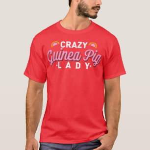 Camiseta Guiné Louca Porco Senhora Engraçada Múltipla Guiné