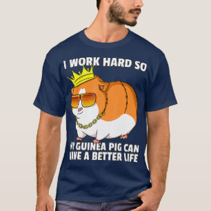 Camiseta Guiné Mãe Pai Piggies Cute Proprietário de Figu