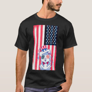 Camiseta Guiné Pig 4 de julho Patriótico Americano