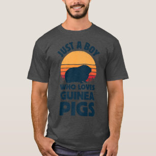 Camiseta Guiné Pig Apenas Um Menino Que Ama Rodents Retro V