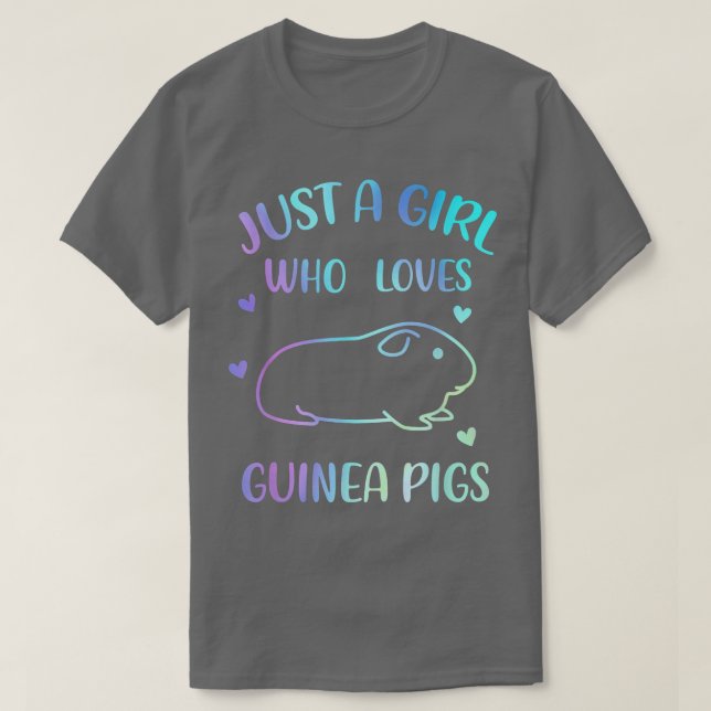Camiseta Guiné Pig Apenas uma Menina Que Ama Suínos Guiné (Frente do Design)