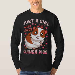 Camiseta Guiné Pig Apenas uma Menina Que Ama Suínos Guiné