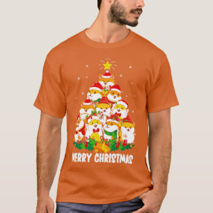 Camiseta Guiné Pig Árvore de Natal Xmas Bonita Guiné Brinca