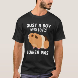 Camiseta Guiné Pig é só um garoto que ama porcos guineenses