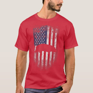 Camiseta Guiné Pig EUA Bandeira Americana 4º de julho Premi