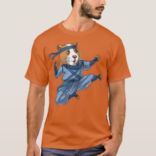Camiseta Guiné Pig Karate Ninja Kung Fu Artes Marciais Engr