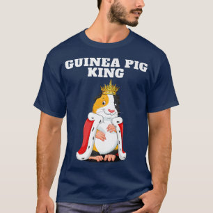 Camiseta Guiné Pig King Mens Guiné Pig Pet Guiné Pig