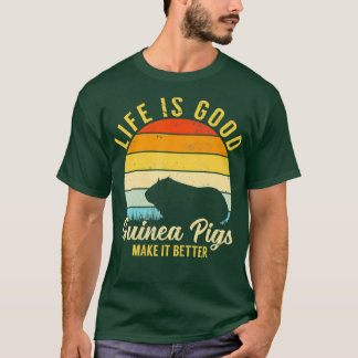 Camiseta Guiné Pig Life É Melhor Retro Pet