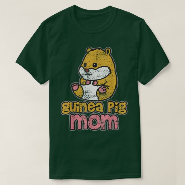 Camiseta Guiné Pig Mãe Kawaii Vintage (Frente do Design)