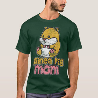 Camiseta Guiné Pig Mãe Kawaii Vintage