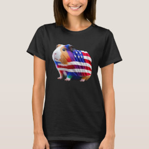 Camiseta Guiné Pig Mãe Pai Engraçado Piggy 4 de julho